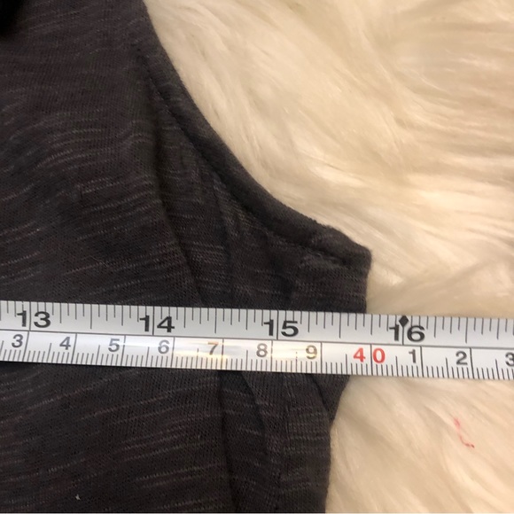 NWT ANTHROPOLOGIE VANESSA VIRGINIA Dark Gray Ruffle Detail Sleeveless Top - Picture 10 of 11